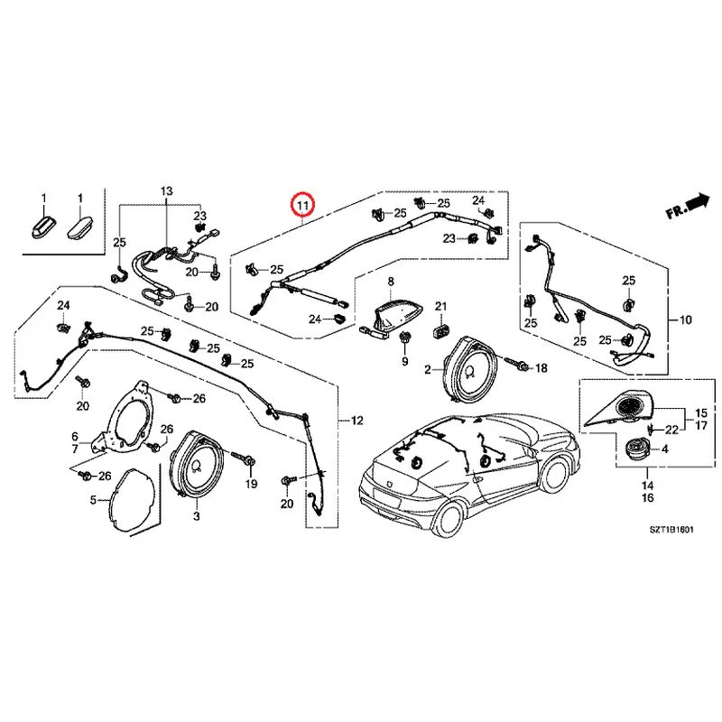 [NEW] JDM HONDA CR-Z ZF1 2012 Antenna/Speakers GENUINE OEM - Image 20
