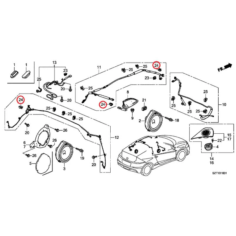 [NEW] JDM HONDA CR-Z ZF1 2012 Antenna/Speakers GENUINE OEM - Image 33