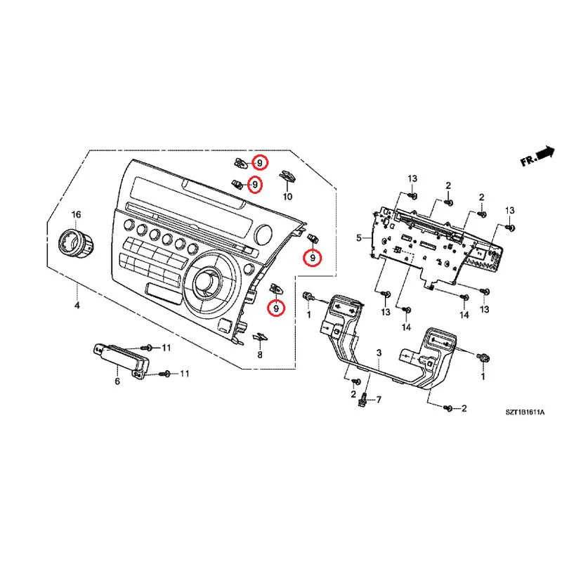 [NEW] JDM HONDA CR-Z ZF1 2012 Audio unit GENUINE OEM - Image 10