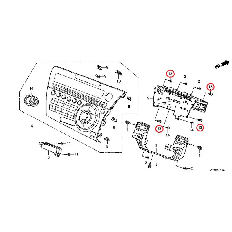 [NEW] JDM HONDA CR-Z ZF1 2012 Audio unit GENUINE OEM - Image 13