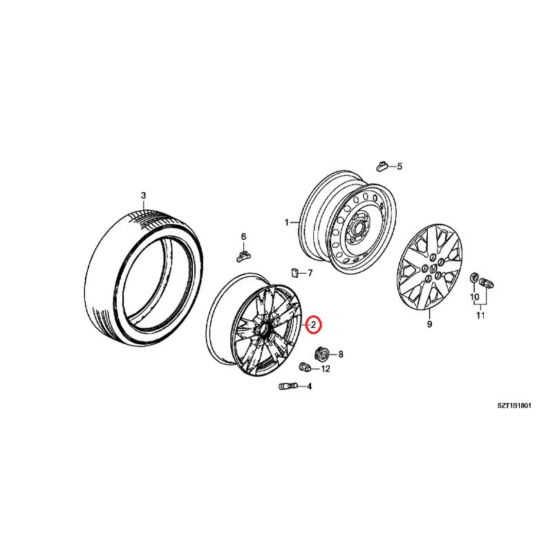 [NEW] JDM HONDA CR-Z ZF1 2012 Tire/Wheel Disc GENUINE OEM - Image 3