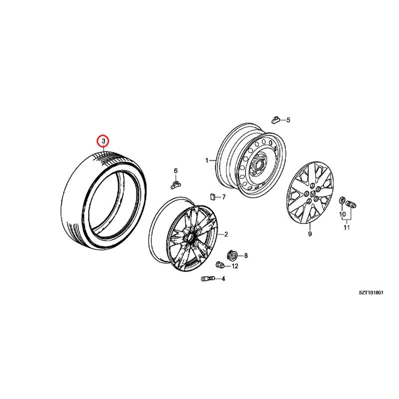 [NEW] JDM HONDA CR-Z ZF1 2012 Tire/Wheel Disc GENUINE OEM - Image 5