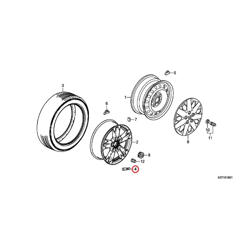 [NEW] JDM HONDA CR-Z ZF1 2012 Tire/Wheel Disc GENUINE OEM - Image 7