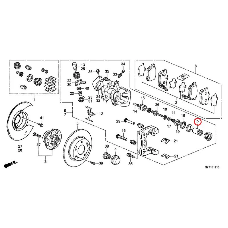 [NEW] JDM HONDA CR-Z ZF1 2012 Rear Brake GENUINE OEM - Image 11