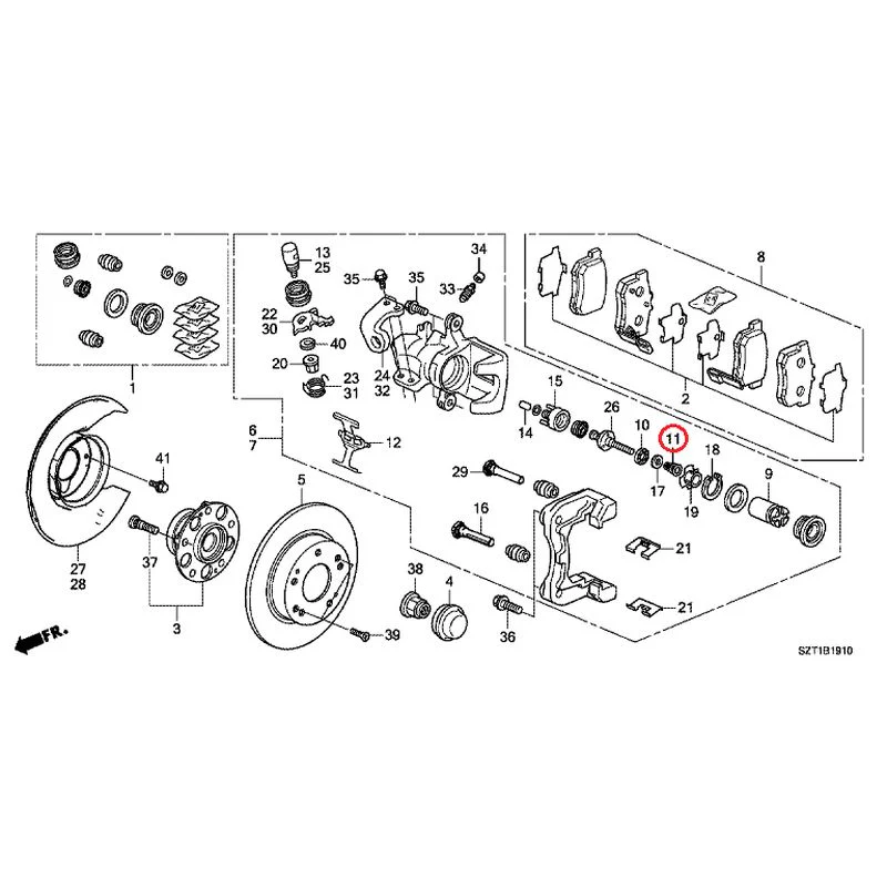 [NEW] JDM HONDA CR-Z ZF1 2012 Rear Brake GENUINE OEM - Image 13