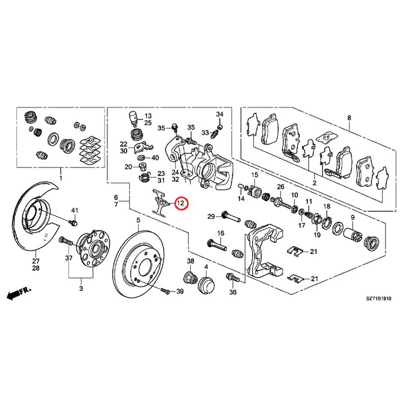 [NEW] JDM HONDA CR-Z ZF1 2012 Rear Brake GENUINE OEM - Image 14