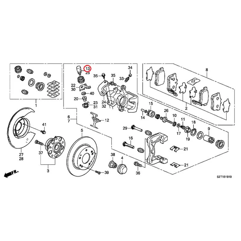 [NEW] JDM HONDA CR-Z ZF1 2012 Rear Brake GENUINE OEM - Image 15