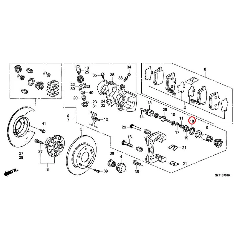 [NEW] JDM HONDA CR-Z ZF1 2012 Rear Brake GENUINE OEM - Image 20