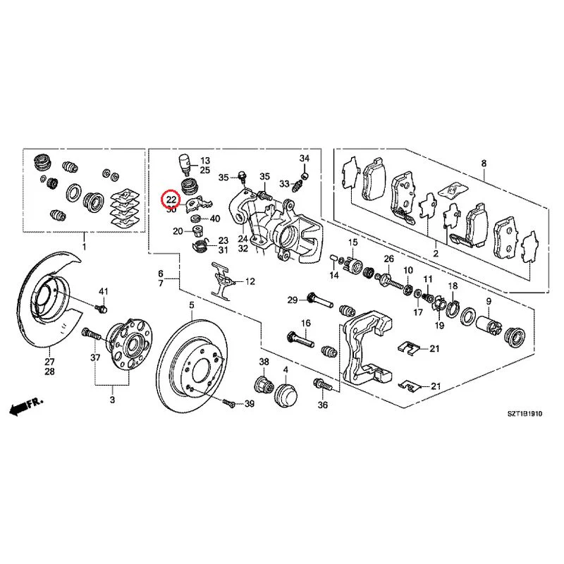 [NEW] JDM HONDA CR-Z ZF1 2012 Rear Brake GENUINE OEM - Image 24