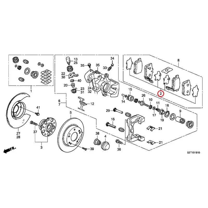 [NEW] JDM HONDA CR-Z ZF1 2012 Rear Brake GENUINE OEM - Image 3