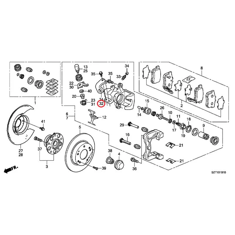 [NEW] JDM HONDA CR-Z ZF1 2012 Rear Brake GENUINE OEM - Image 34