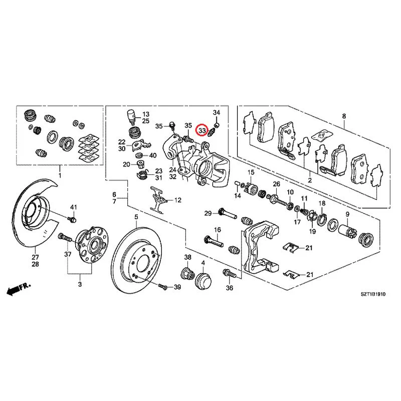 [NEW] JDM HONDA CR-Z ZF1 2012 Rear Brake GENUINE OEM - Image 35