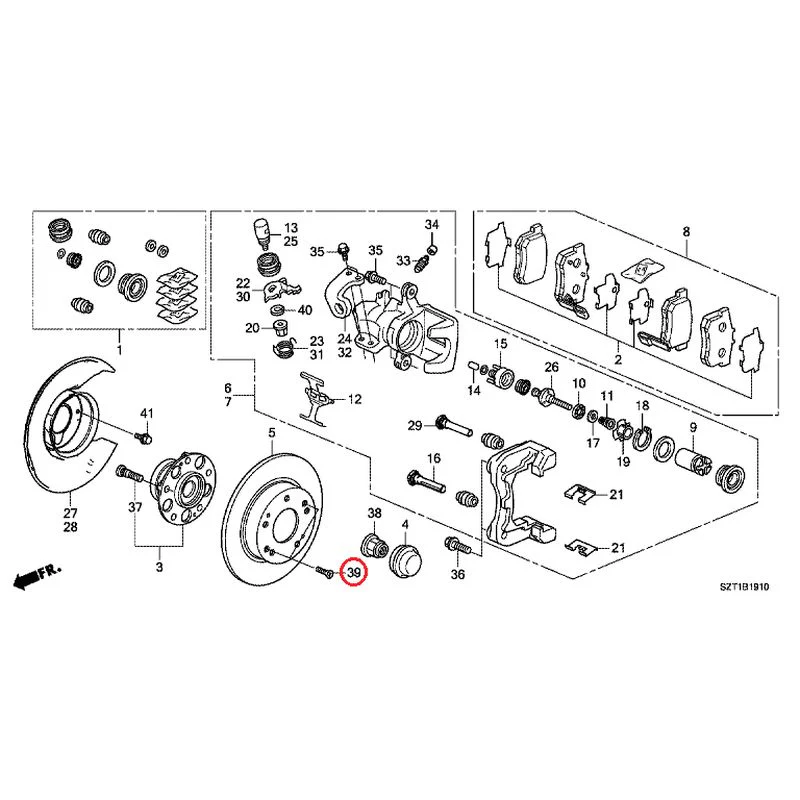 [NEW] JDM HONDA CR-Z ZF1 2012 Rear Brake GENUINE OEM - Image 44