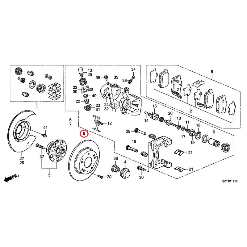 [NEW] JDM HONDA CR-Z ZF1 2012 Rear Brake GENUINE OEM - Image 6