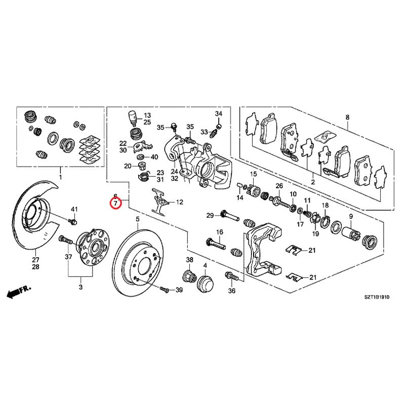 [NEW] JDM HONDA CR-Z ZF1 2012 Rear Brake GENUINE OEM - Image 8