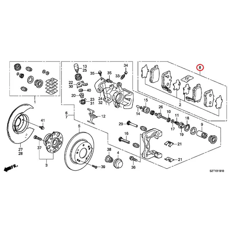 [NEW] JDM HONDA CR-Z ZF1 2012 Rear Brake GENUINE OEM - Image 9