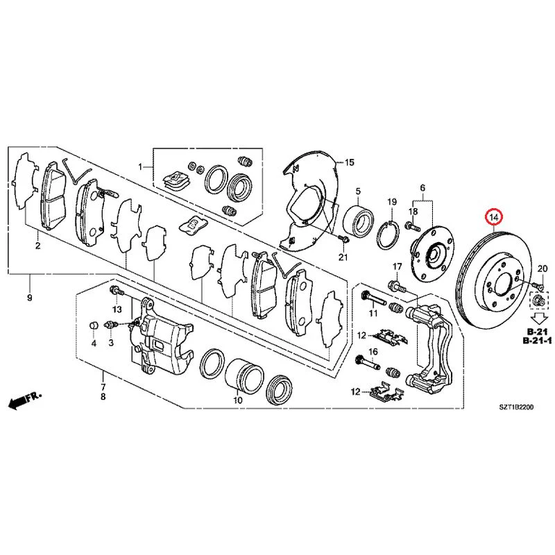 [NEW] JDM HONDA CR-Z ZF1 2012 Front Brake GENUINE OEM - Image 16