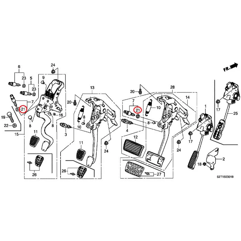 [NEW] JDM HONDA CR-Z ZF1 2012 Pedals GENUINE OEM - Image 13