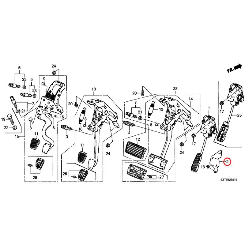 [NEW] JDM HONDA CR-Z ZF1 2012 Pedals GENUINE OEM - Image 3