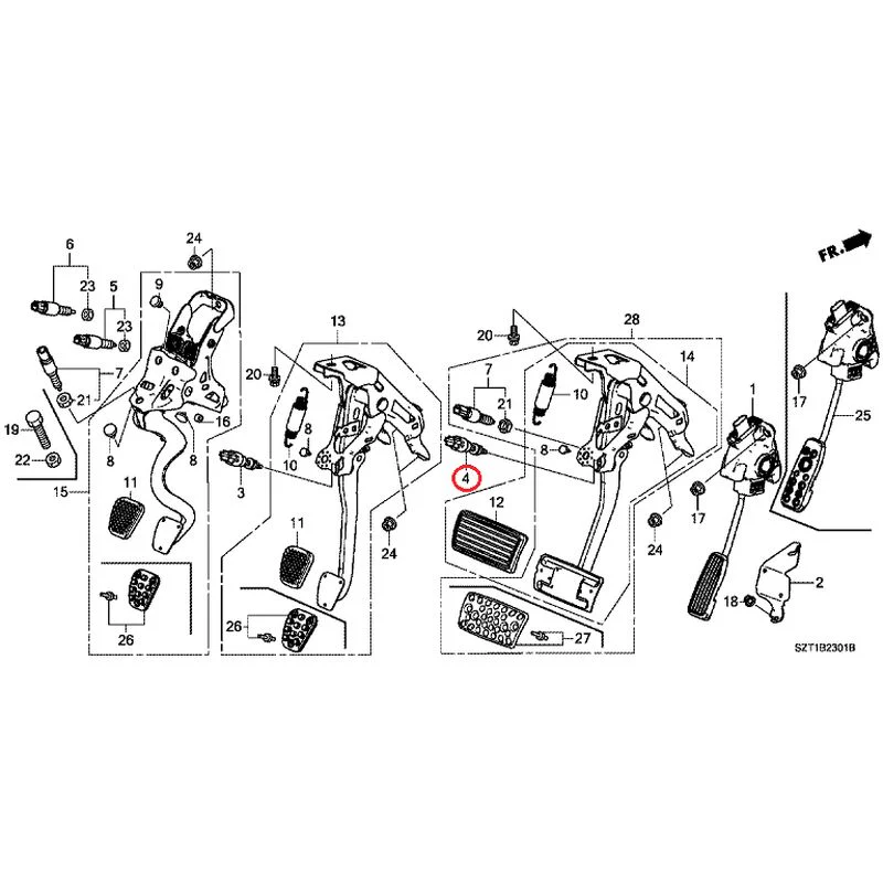 [NEW] JDM HONDA CR-Z ZF1 2012 Pedals GENUINE OEM - Image 4