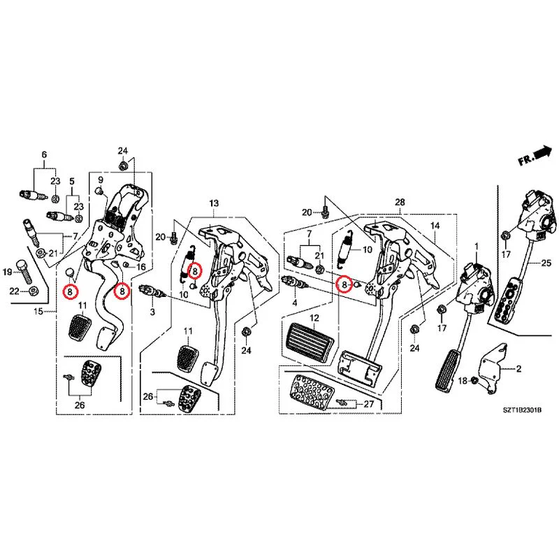 [NEW] JDM HONDA CR-Z ZF1 2012 Pedals GENUINE OEM - Image 6