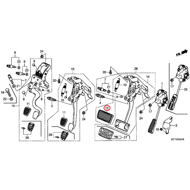 [NEW] JDM HONDA CR-Z ZF1 2012 Pedals GENUINE OEM - Image 8