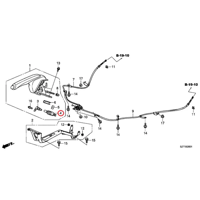 [NEW] JDM HONDA CR-Z ZF1 2012 Parking Brake GENUINE OEM - Image 5