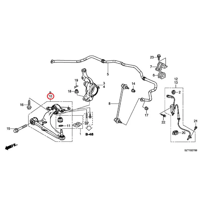 [NEW] JDM HONDA CR-Z ZF1 2012 Front lower arm GENUINE OEM - Image 11