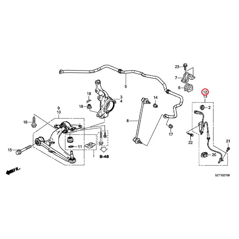 [NEW] JDM HONDA CR-Z ZF1 2012 Front lower arm GENUINE OEM - Image 12