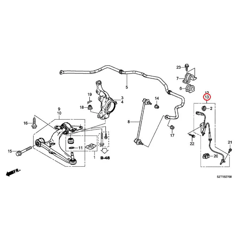 [NEW] JDM HONDA CR-Z ZF1 2012 Front lower arm GENUINE OEM - Image 13