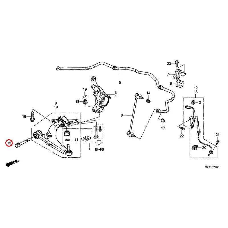 [NEW] JDM HONDA CR-Z ZF1 2012 Front lower arm GENUINE OEM - Image 15