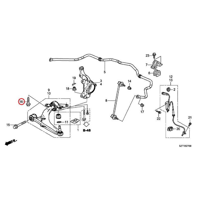 [NEW] JDM HONDA CR-Z ZF1 2012 Front lower arm GENUINE OEM - Image 16