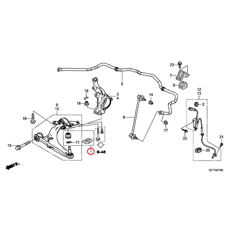 [NEW] JDM HONDA CR-Z ZF1 2012 Front lower arm GENUINE OEM - Image 2