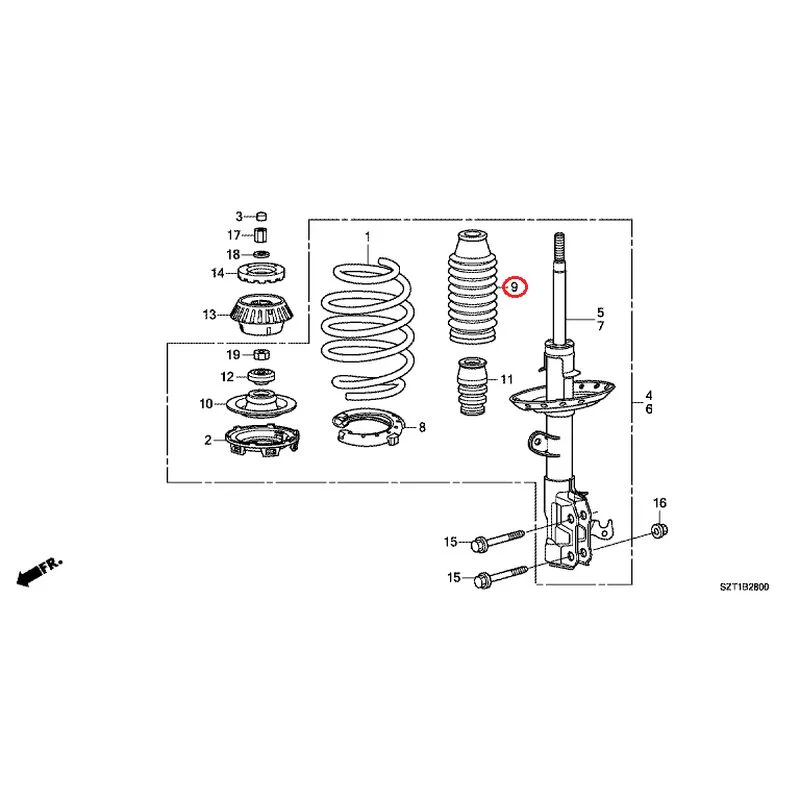 [NEW] JDM HONDA CR-Z ZF1 2012 Front Damper GENUINE OEM - Image 10