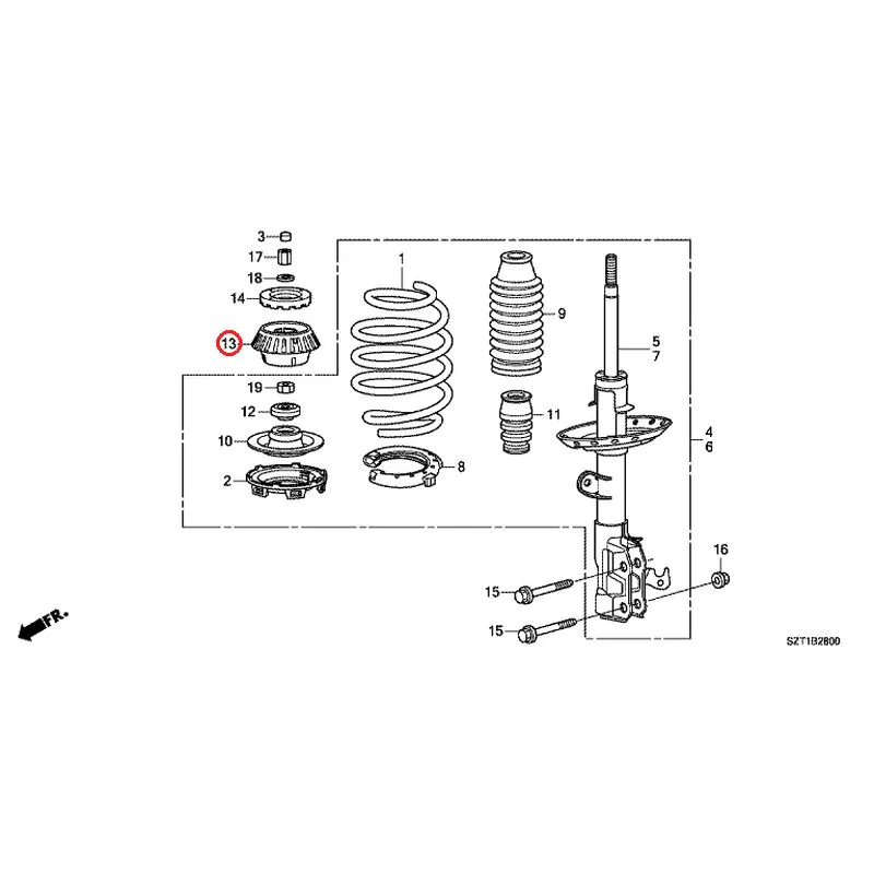[NEW] JDM HONDA CR-Z ZF1 2012 Front Damper GENUINE OEM - Image 14