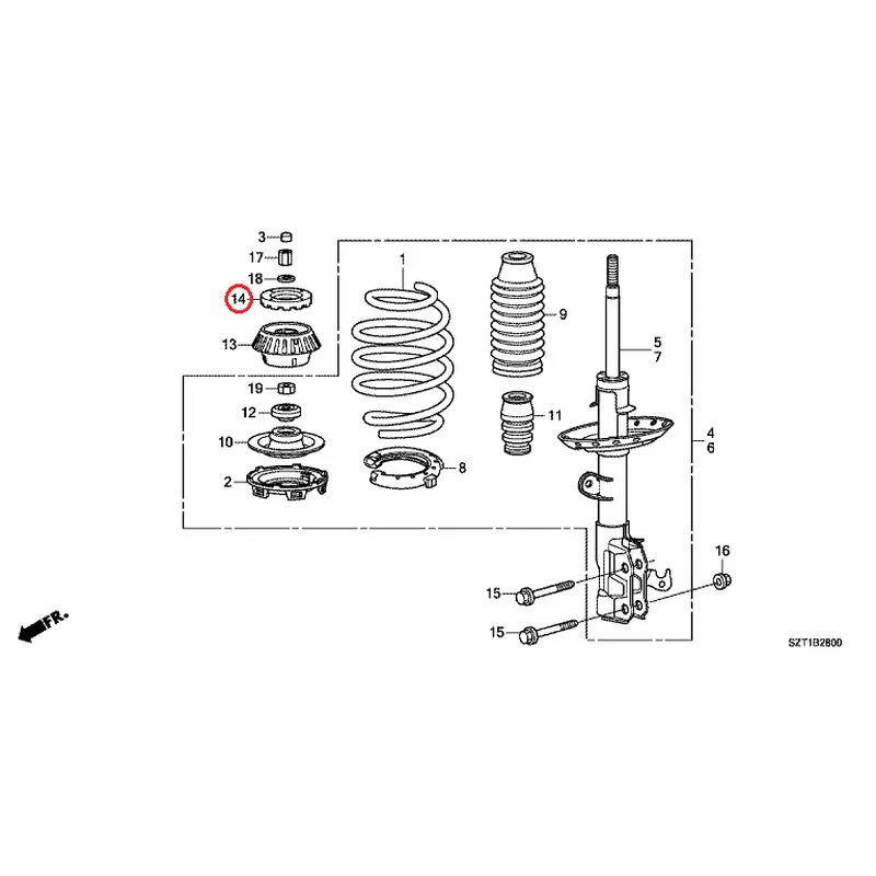 [NEW] JDM HONDA CR-Z ZF1 2012 Front Damper GENUINE OEM - Image 15