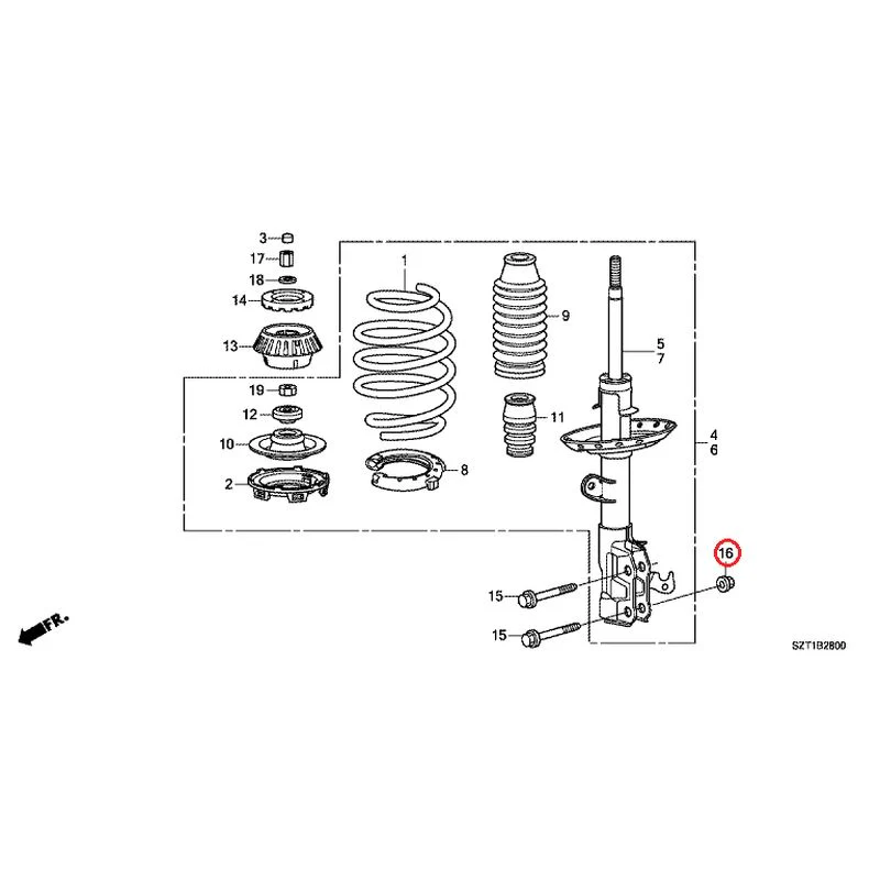 [NEW] JDM HONDA CR-Z ZF1 2012 Front Damper GENUINE OEM - Image 18