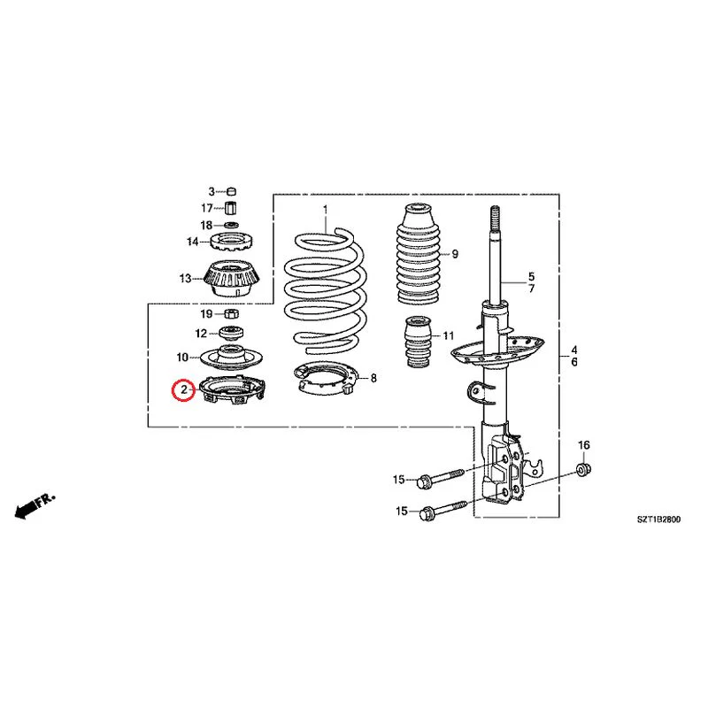[NEW] JDM HONDA CR-Z ZF1 2012 Front Damper GENUINE OEM - Image 3
