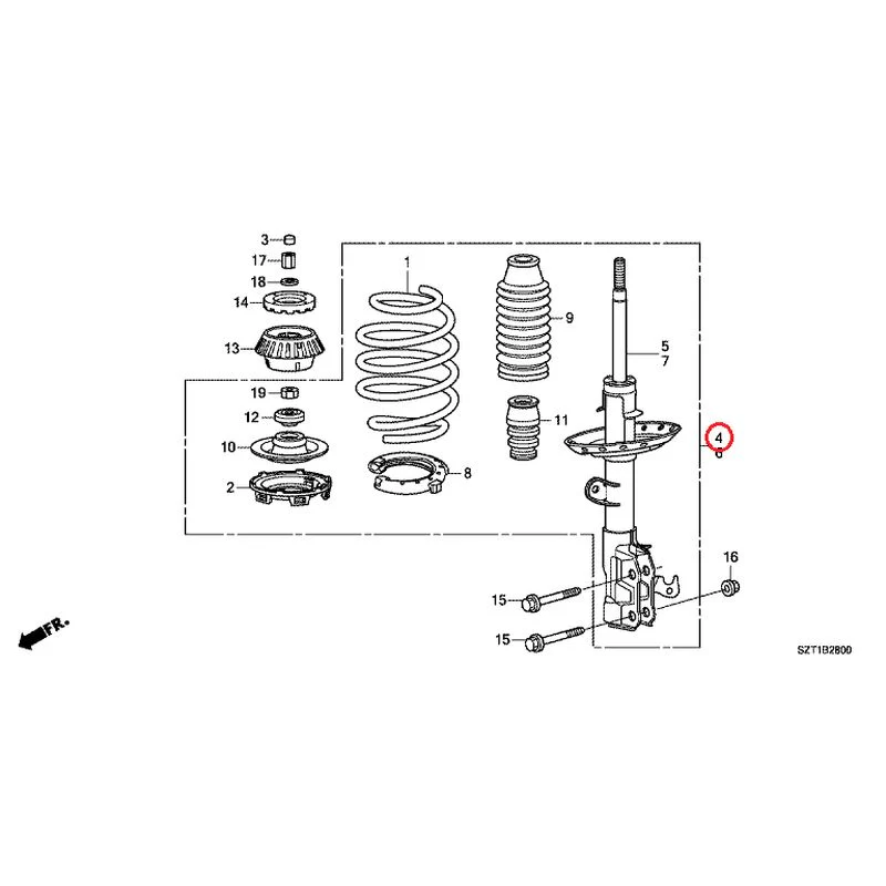 [NEW] JDM HONDA CR-Z ZF1 2012 Front Damper GENUINE OEM - Image 5
