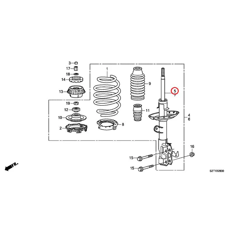 [NEW] JDM HONDA CR-Z ZF1 2012 Front Damper GENUINE OEM - Image 6