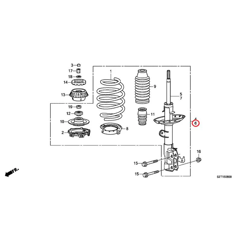 [NEW] JDM HONDA CR-Z ZF1 2012 Front Damper GENUINE OEM - Image 7