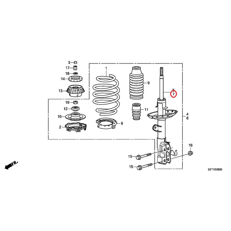 [NEW] JDM HONDA CR-Z ZF1 2012 Front Damper GENUINE OEM - Image 8