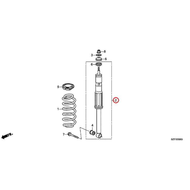 [NEW] JDM HONDA CR-Z ZF1 2012 Rear Damper GENUINE OEM - Image 3