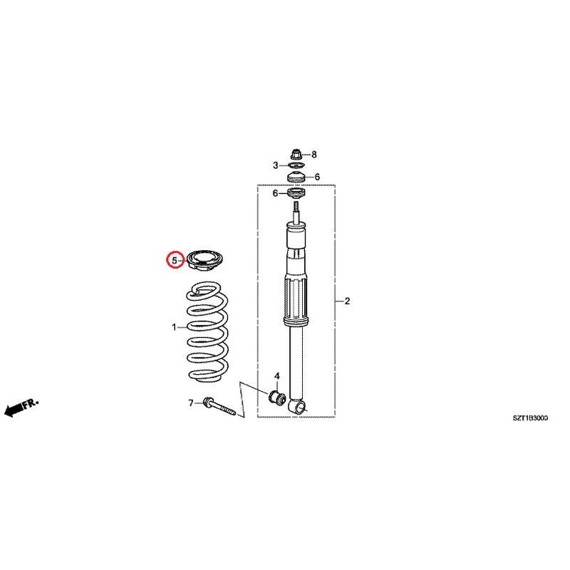 [NEW] JDM HONDA CR-Z ZF1 2012 Rear Damper GENUINE OEM - Image 6