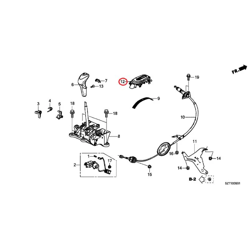 [NEW] JDM HONDA CR-Z ZF1 2012 Select Lever GENUINE OEM - Image 13