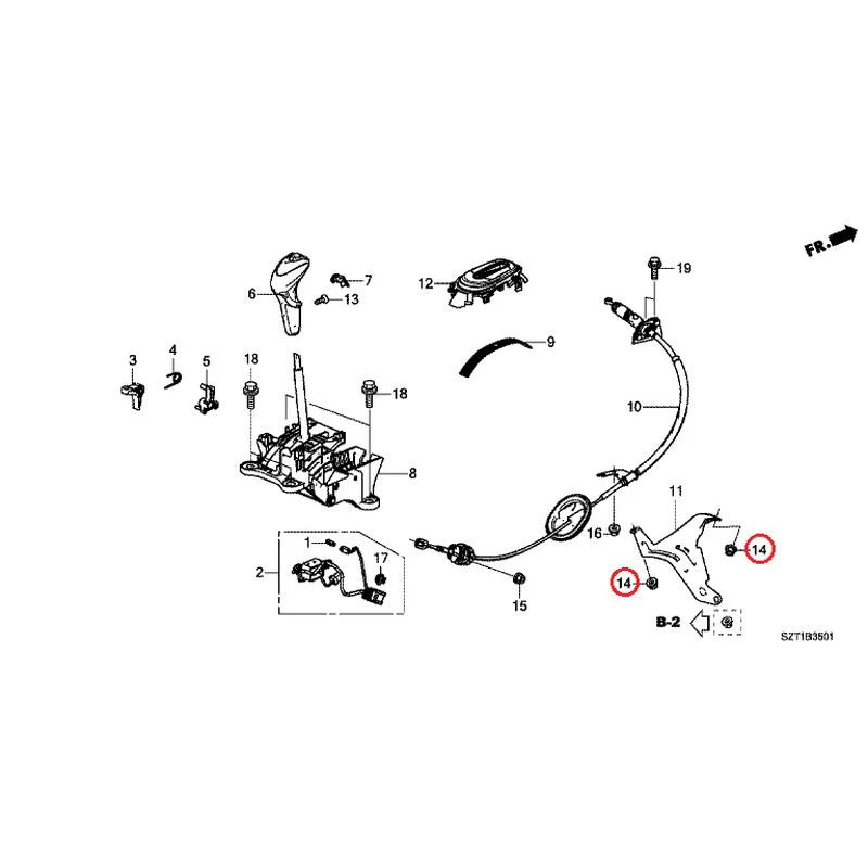 [NEW] JDM HONDA CR-Z ZF1 2012 Select Lever GENUINE OEM - Image 15