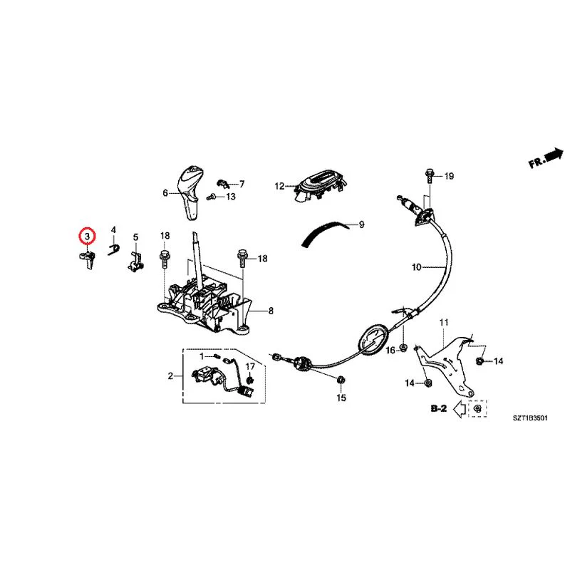 [NEW] JDM HONDA CR-Z ZF1 2012 Select Lever GENUINE OEM - Image 4