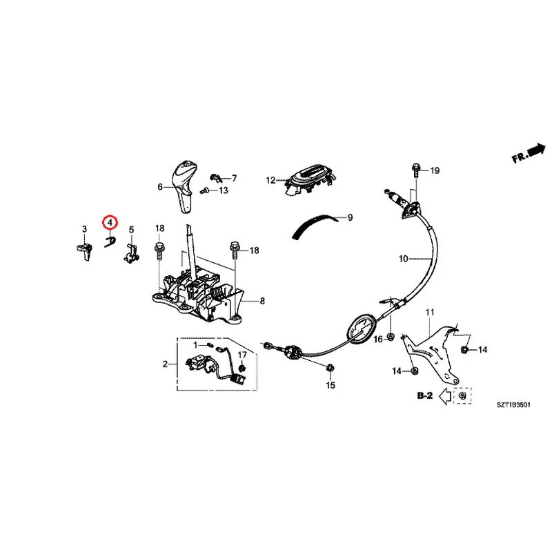 [NEW] JDM HONDA CR-Z ZF1 2012 Select Lever GENUINE OEM - Image 5
