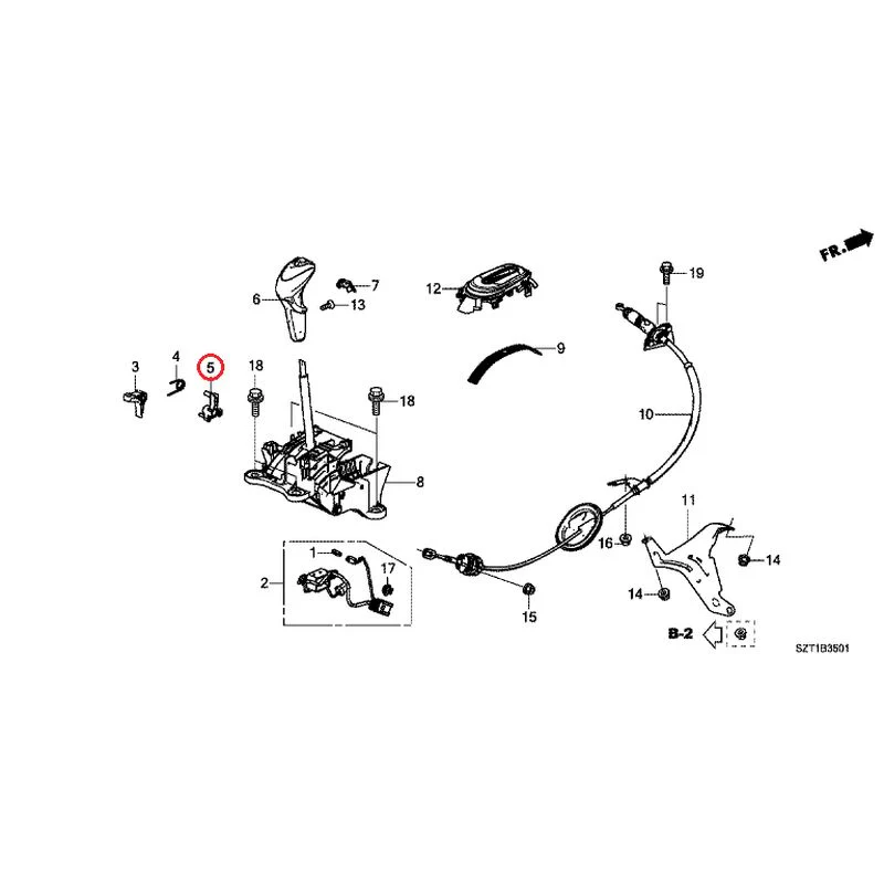 [NEW] JDM HONDA CR-Z ZF1 2012 Select Lever GENUINE OEM - Image 6