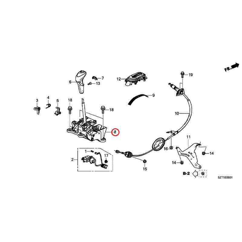 [NEW] JDM HONDA CR-Z ZF1 2012 Select Lever GENUINE OEM - Image 9